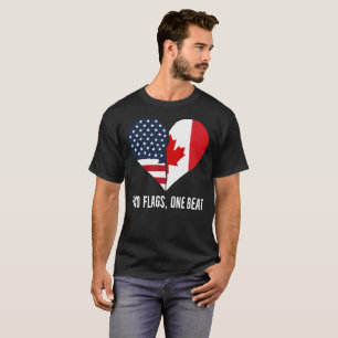 Två flaggor en rytm Kanada🇨🇦  Amerika🇺🇸   T Shirt