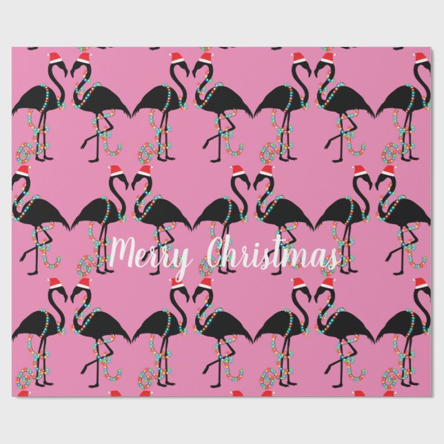 Två Flamingos-jul  Presentpapper (Platt)