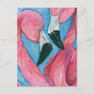 Två Flamingos Vykort