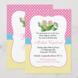 Två Flicka-skor - två ärter i en Pod Inbjudningar