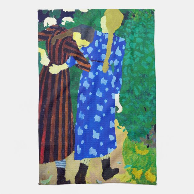 Två flickor, Edouard Vuillard Kökshandduk (Vertikal)