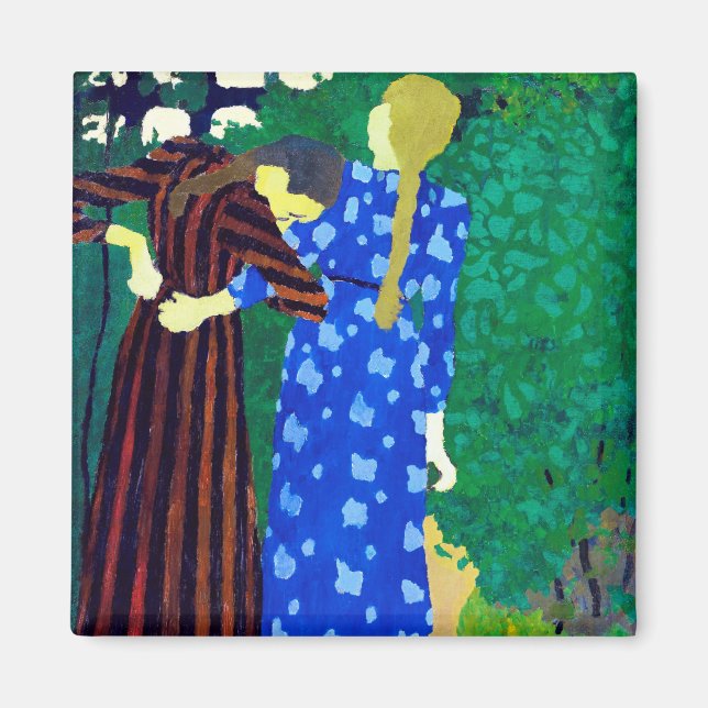 Två flickor, Edouard Vuillard Magnet (Framsidan)