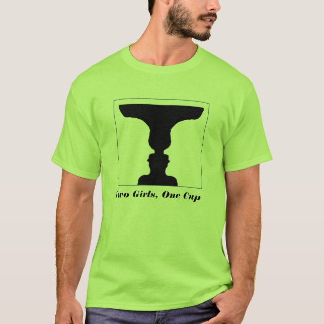 två flickor en kopp t-shirt (Framsida)