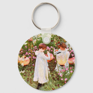 Två flickor i Garden Vintage Nyckelring