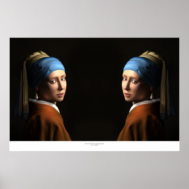 TVÅ FLICKOR MED PEARL EARRING POSTER (Framsidan)