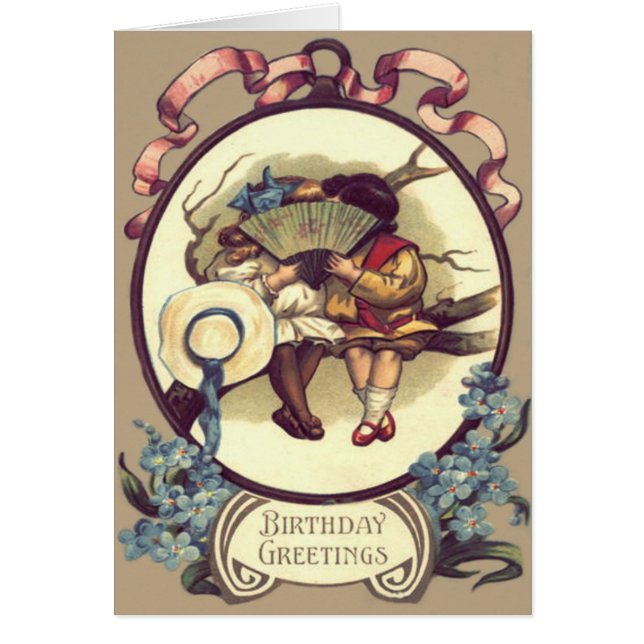 Två flickor som chattar i Träd Hälsningskort (Framsidan)