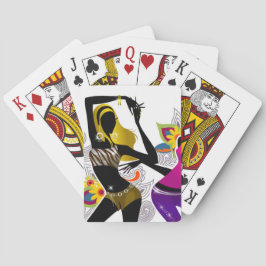 Två flickor som dansar Blommigtens bakgrundsvektor Casinokort