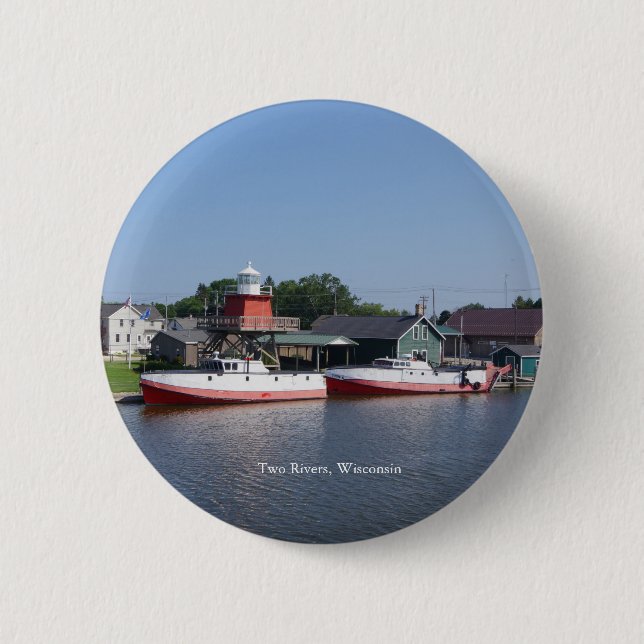 Två floder, knappen Wisconsin Knapp (Framsida)