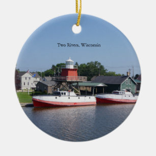 Två floder, Wisconsin dubbla sided ornament