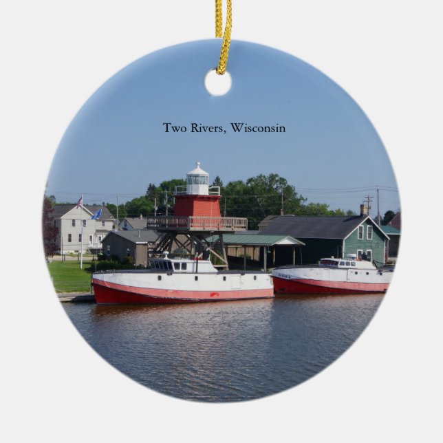 Två floder, Wisconsin dubbla sided ornament (Framsidan)
