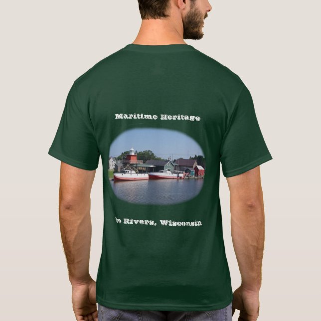 Två floder Wisconsin-mörken T Shirt (Baksida)