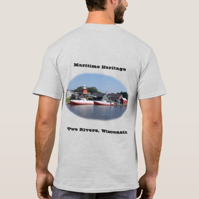 Två floder Wisconsin-skjortljus T Shirt (Baksida)