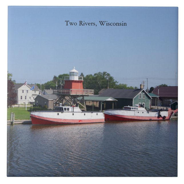 Två floder, Wisconsin tile Kakelplatta (Framsidan)