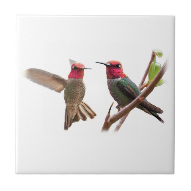 TVÅ FLYGAJUVLAR KAKELPLATTA (Framsidan)