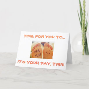 TVÅ FODER FÖR ***TWIN'S BIRTHDAY** ÅTNJUTA DIN DAG KORT