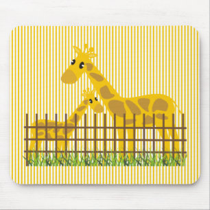 Två (för) Cute Giraffes Mousepads Musmatta