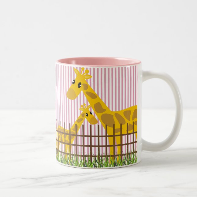 Två (för) Cute Giraffes Mugg (Höger)