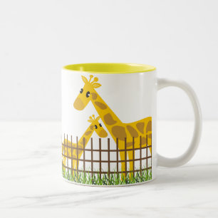 Två (för) Cute Giraffes Mugg