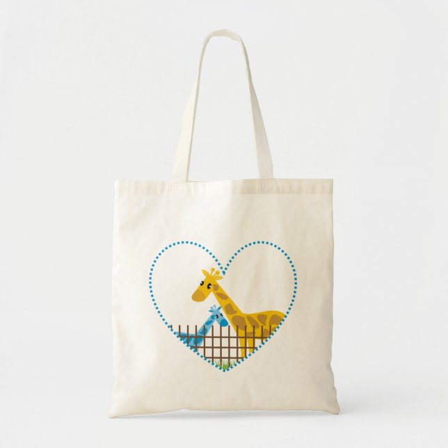 Två (för) Cute Giraffes Tote bags Tygkasse (Framsidan)