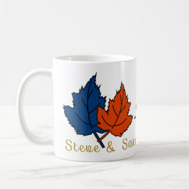 två föräldrar, två ungar och en personifierad kaffemugg