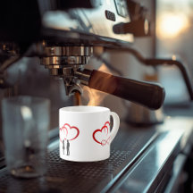 Två Förälskade Espresso Mugg