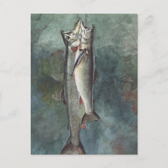 Två Foreller Vykort (Framsida)