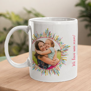 Två foto-Abstrakter och färggrafik Anpassningsbar Kaffemugg