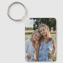 Två foto-Anpassningsbar-Dubblor sida vid sida Nyckelring