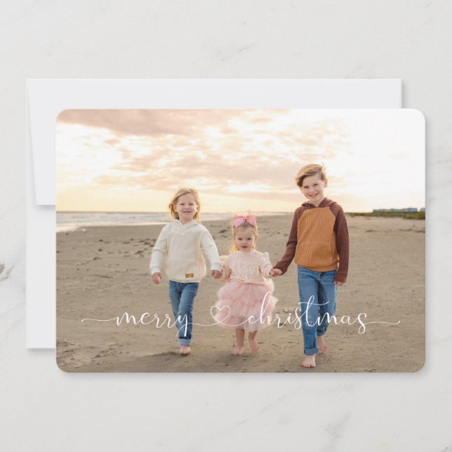 Två Foto Enkelt Julkort II (Framsida)