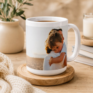 Två foto minimalistisk jumbo mugg