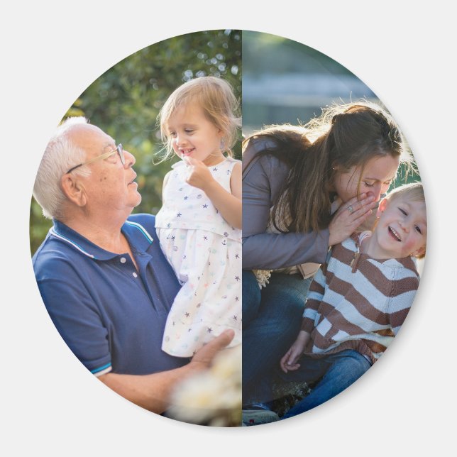 Två Foto Skapa Ditt Eget Foto  Magnet (Framsidan)