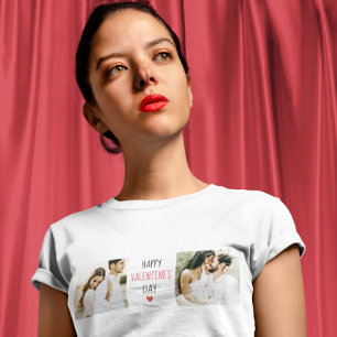 Två foton ALLA HJÄRTANS DAG Ett par gåvor T Shirt