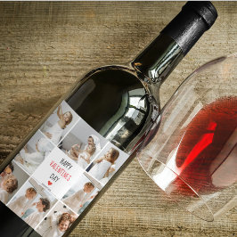 Två foton | ALLA HJÄRTANS DAG | Ett par gåvor Vinflaska Etikett