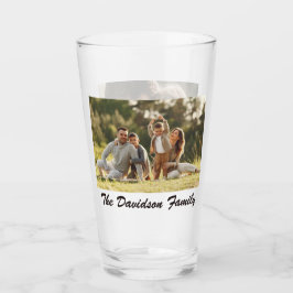Två foton och Personlig 16oz Pint Glass Glaskopp