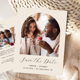 Två fotopatchige QR-kod Spara datum Vykort