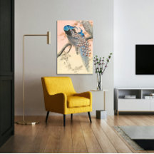 Två fredsdockor på japansk konst i träd gren vinta