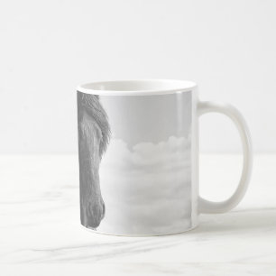 Två Friesianstallions. Kaffemugg