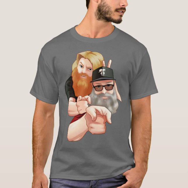 Två Frothy Beards Anime T Shirt (Framsida)