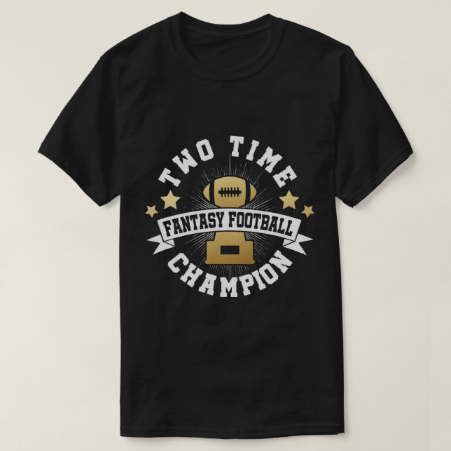 Två gånger fantasy Football Champion T Shirt for W (Design framsida)