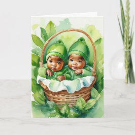 Två gånger Joy, två gånger Kärlek! Födelsemeddelan Anteckningskort