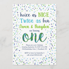 Två gånger kopplar samman så trevliga konfettiar inbjudningar