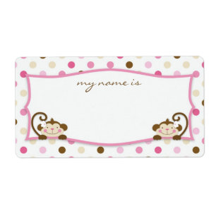 Två gånger Roligt GIRLS Namn bricka Fraktsedel