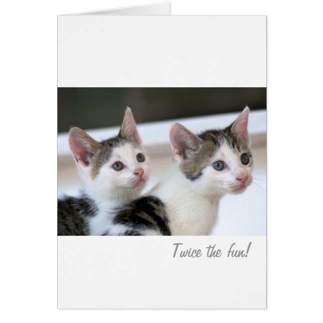 Två gånger roligten! hälsningskort (Framsidan)