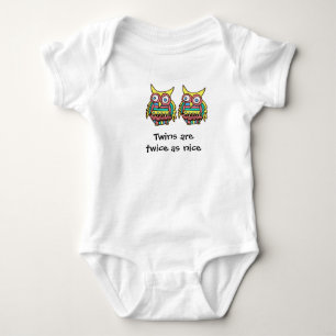 Två gånger som en trevlig Uggla Baby-klippare Tee Shirt