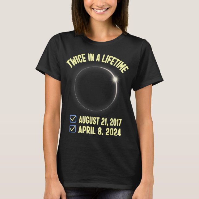 Två gånger under en livstid totalt solcellscancer  t shirt (Framsida)