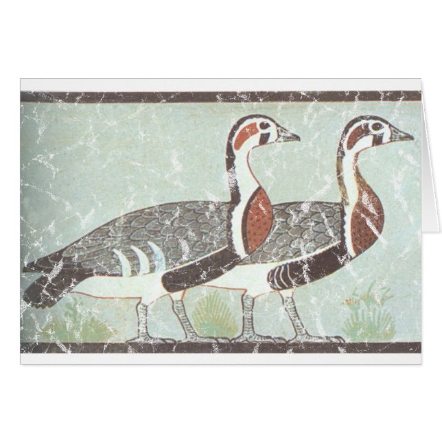 Två gäss hälsningskort (Framsidan Horizontal)