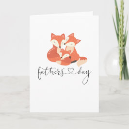 Två Gay Pappor Lycklig Fars dag Fox Kort