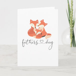 Två Gay Pappor Lycklig Fars dag Fox Kort