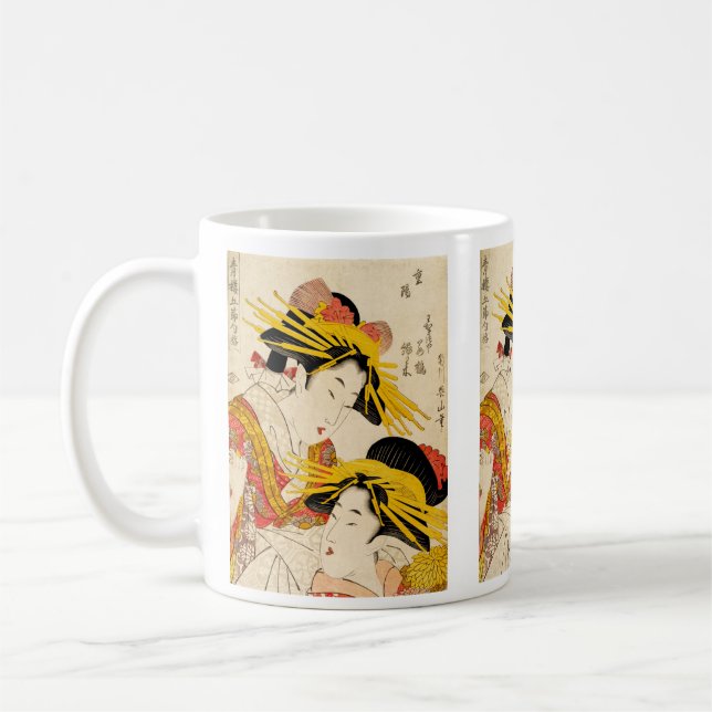 Två Geisha Fine Art Kaffemugg (Vänster)