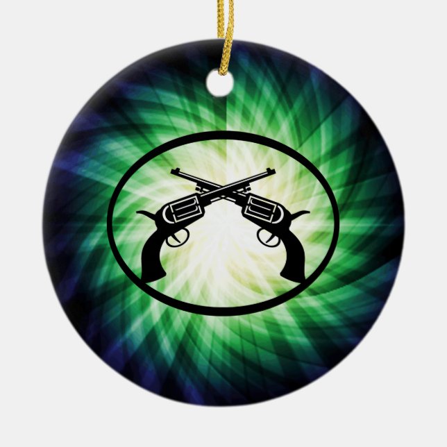 Två genomskurna dammar, logon julgransprydnad keramik (Framsidan)